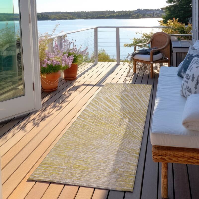 Allumo Artistic Abstract Weather Resistant Timeless Fusion Outdoor Rug