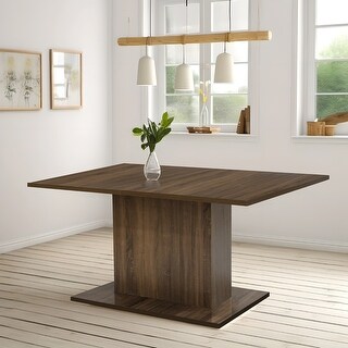 Homy Casa Farmhouse Spacious Dining Table for 6, 63-Inch Rectangular ...