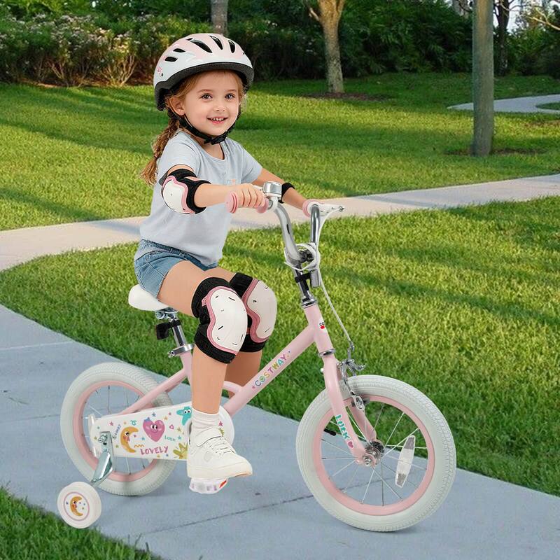 Costway 12/14/16/18 Inch Kids Bike for Girls Boys Age 3-8 Years with - See Details