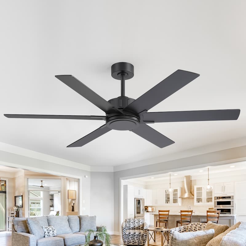 48/56/60 Inch Reversible Blade Ceiling Fan No Light with Remote Control