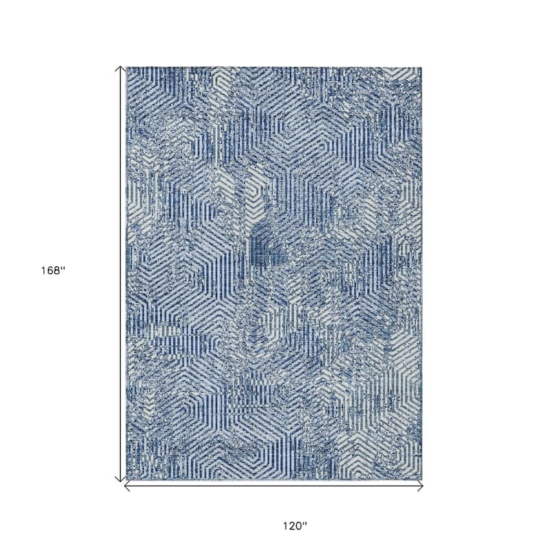 HomeRoots Geometric Transitional Rectangle Outdoor Rug