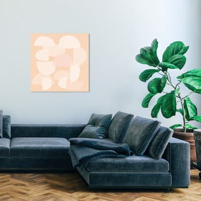 Wynwood Studio 'Geopale' Abstract Wall Art Canvas Print Shapes - Orange, Pink