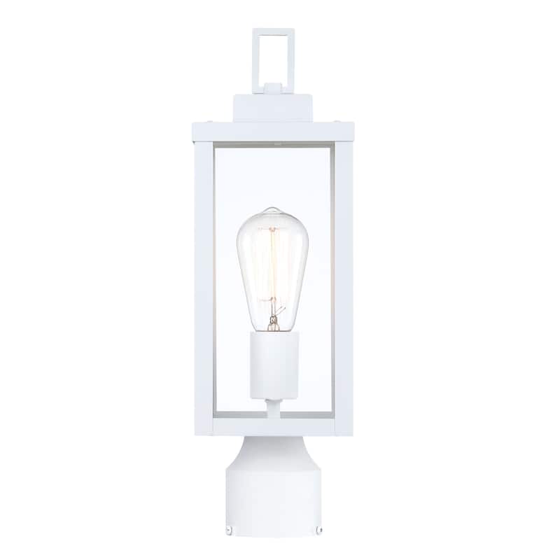 16.5" H 1-Light Black or White Outdoor Post Light Kits Head - Black
