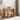 Indoor Wood Dining Bench and Table, Small Tempered Glass Included