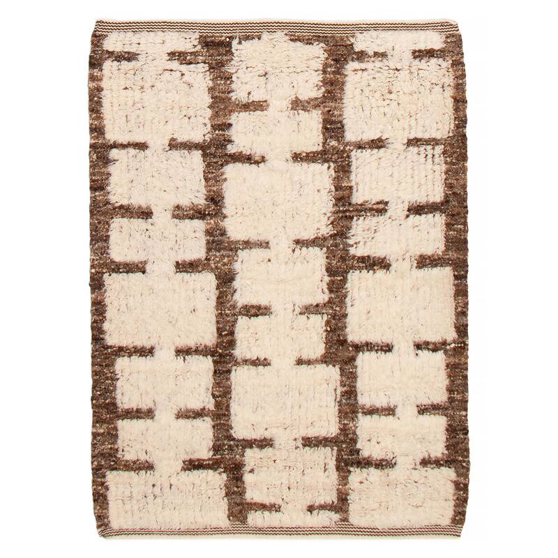 ECARPETGALLERY Hand-knotted Tangier Cream Wool Rug - 4'4 x 6'0 - Cream - 4'4 x 6'0