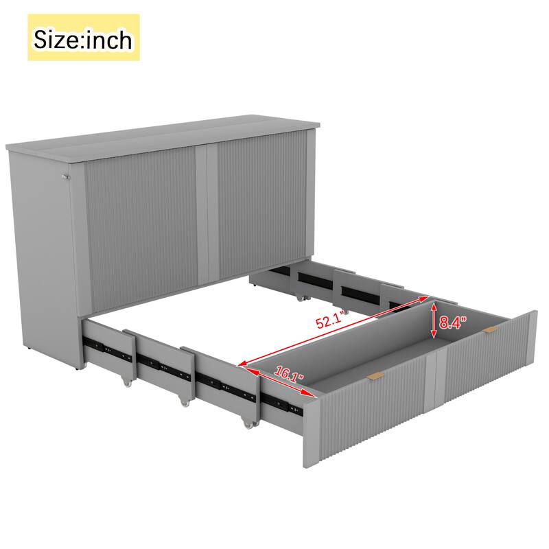 Murphy Bed Wall Bed with drawer and a set of Sockets & USB Ports