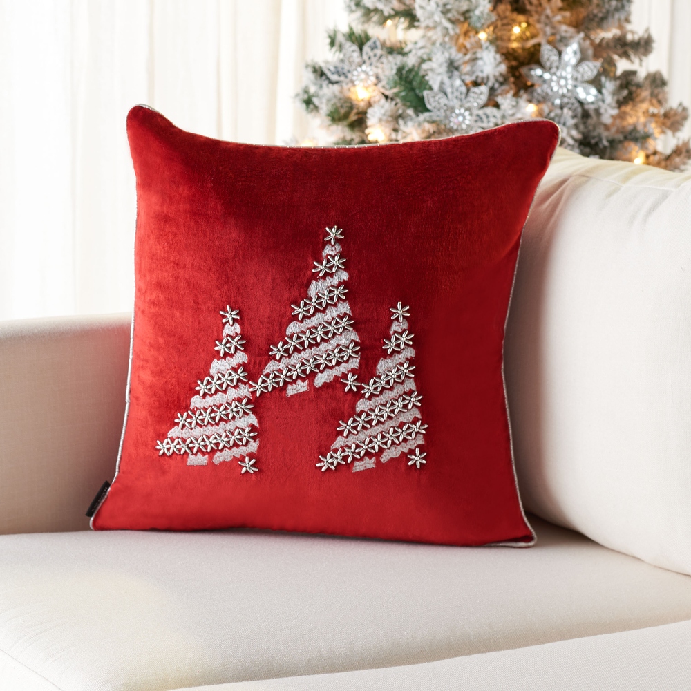 Red Christmas Throw Pillows Bed Bath Beyond