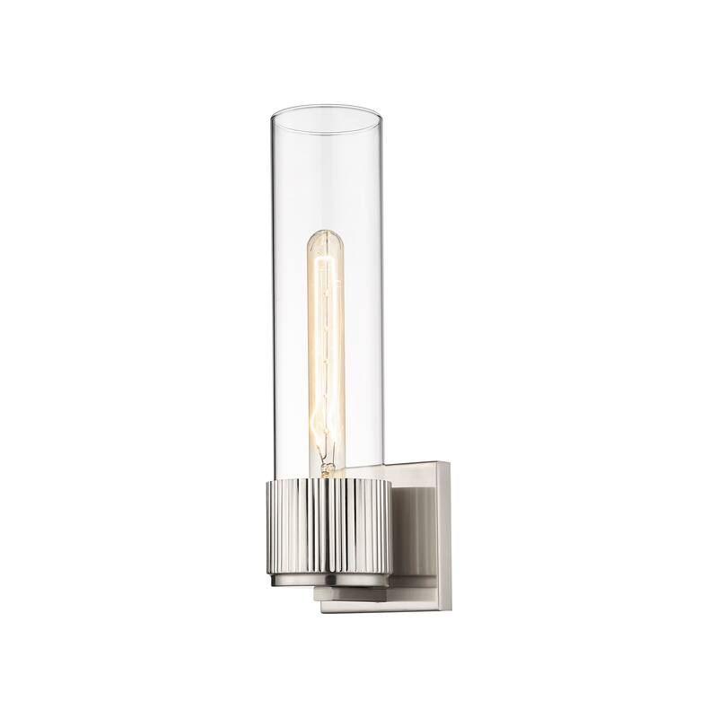 Innovations Lighting Bolivar - 1 Light 12" Wall-Mounted Sconce - Clear/Satin Nickel