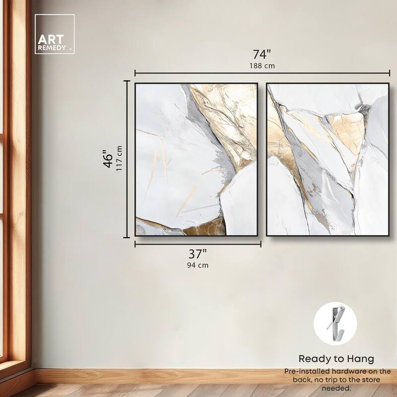 Cracks of Creation III Canvas Set of 2 by Art Remedy