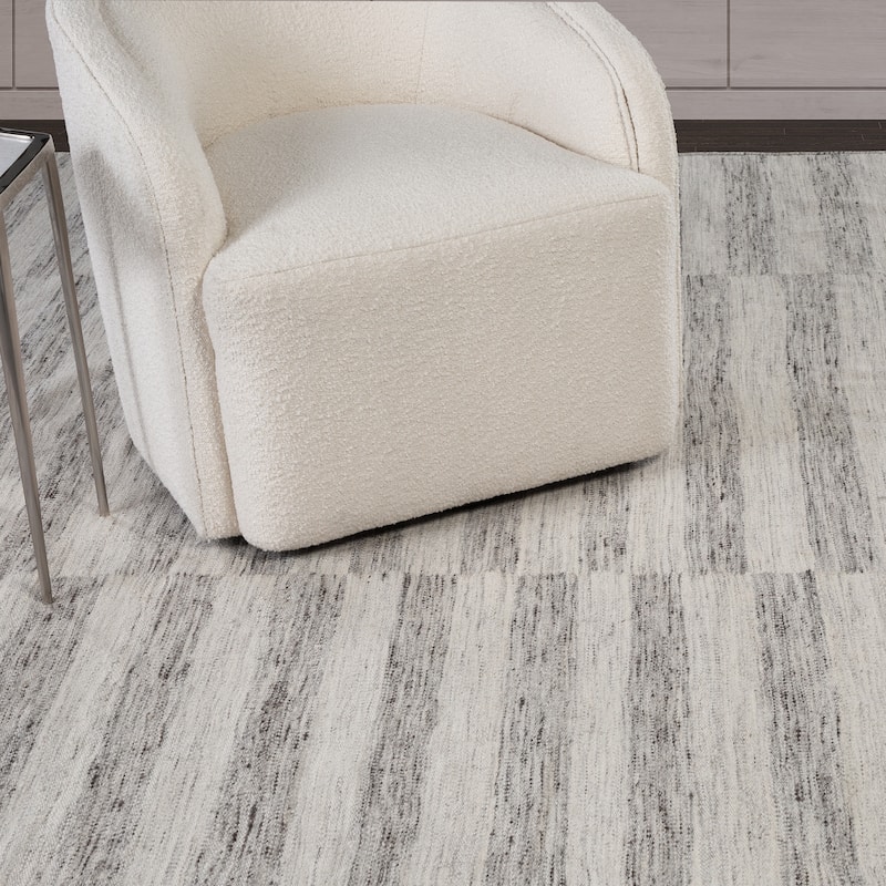 Ben Soleimani Alterno Flatweave Wool Rug - 6' x 9' - Fog