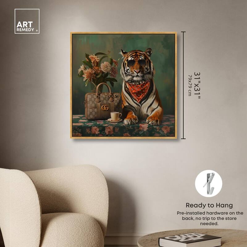 Fanciful Tiger Canvas by Art Remedy