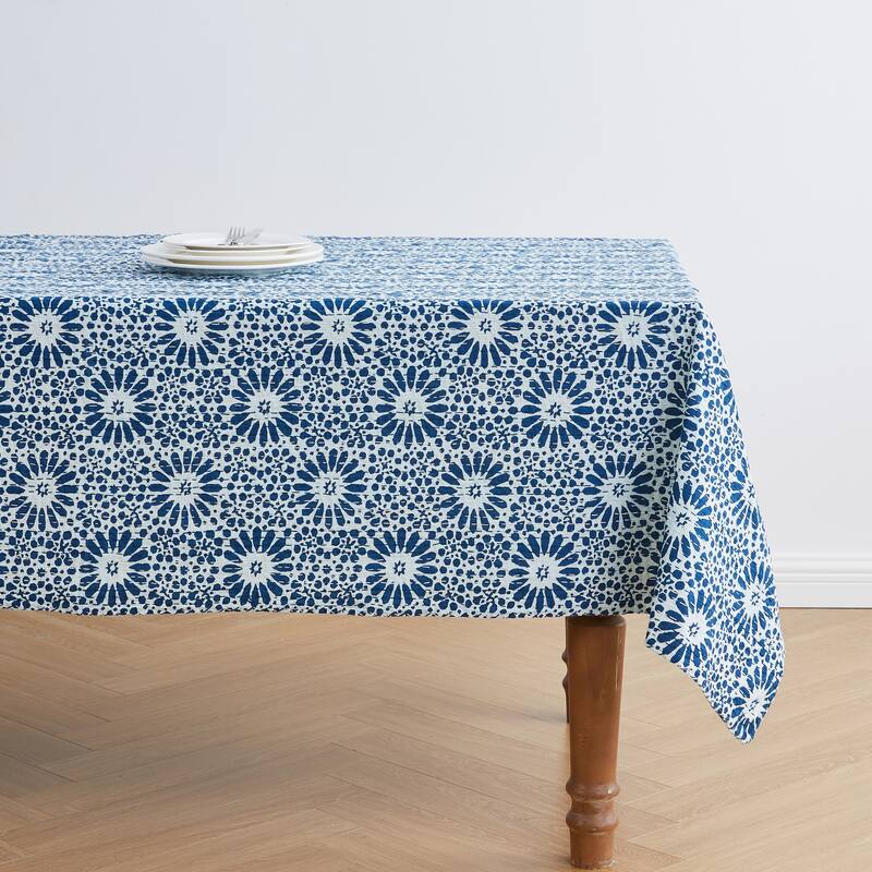 Melange Hand Stitched Kantha Flower Block Print Coverlets and Shams