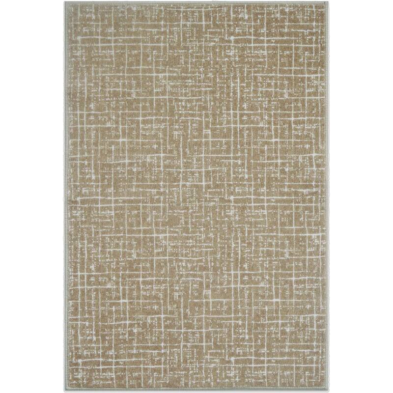HomeRoots Abstract Geometric Modern, Contemporary Rectangle Area Rug