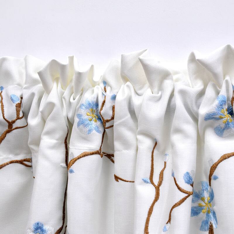 Serenta Embroidery Cherry Blossom Valance