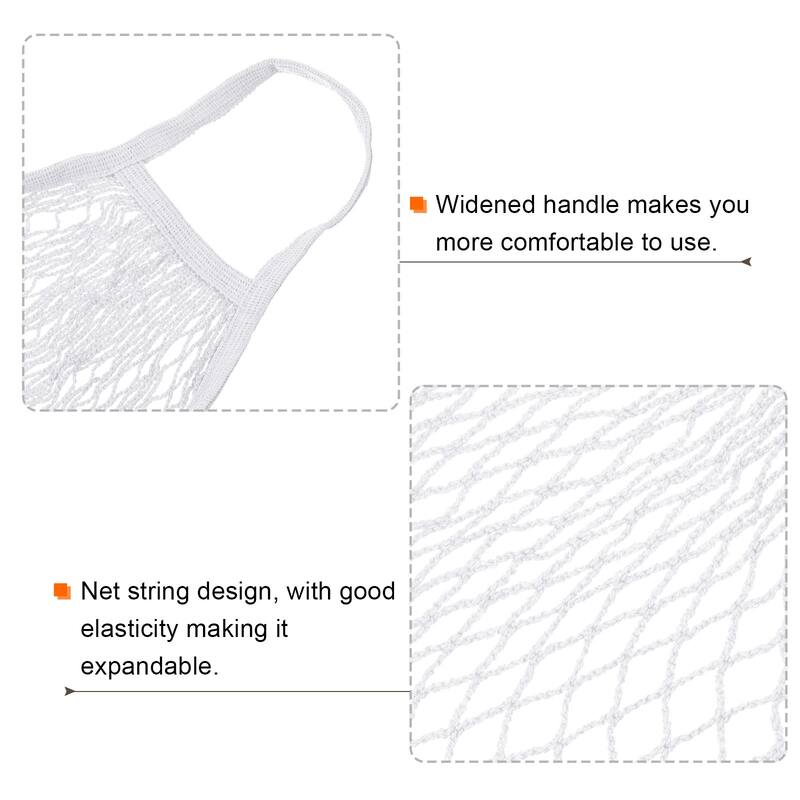 Cotton Mesh Bag, 15x13.8" Mesh Net String Grocery Bags, 2Pcs