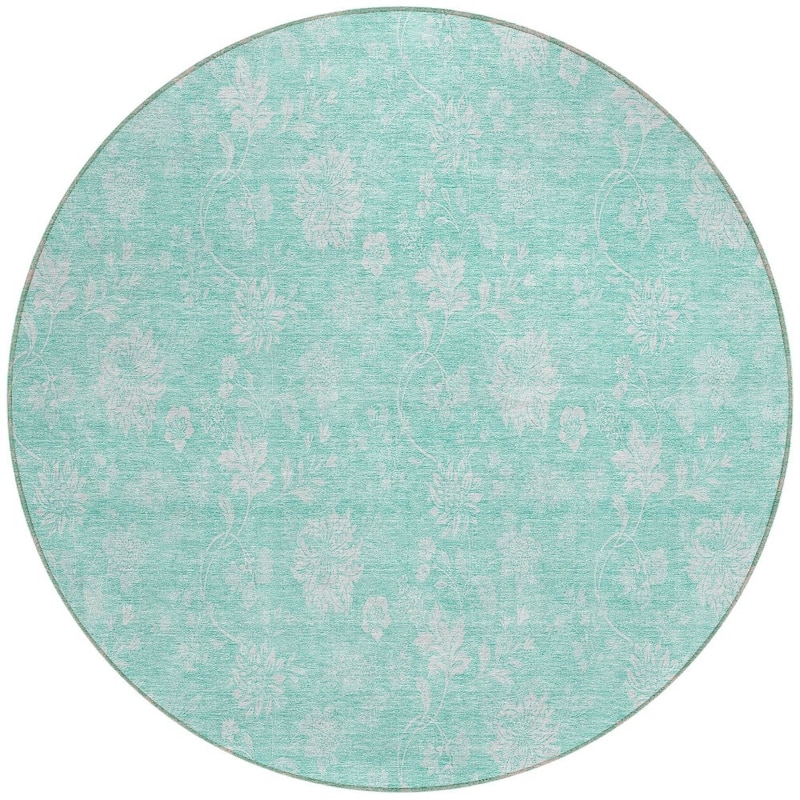 HomeRoots Floral Transitional Rectangle Outdoor Rug