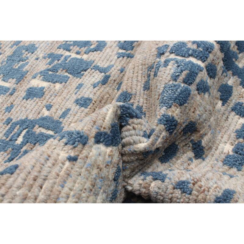 ECARPETGALLERY Hand-knotted Tangier Blue Wool Rug - 2'10 x 5'0