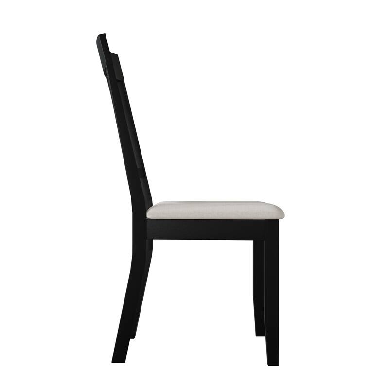 CraftPorch Classic 4-Piece Chair and Round Table Wooden Dining Set