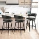 preview thumbnail 7 of 42, Glitzhome 26 or 31 Inches Modern Upholstered Swivel Counter Height Bar Stools