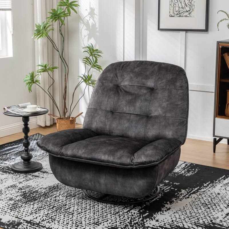 Velvet Swivel Recliner Chair, Living Room Chair with Phone Holder, Modern Rocker Reclining, Upholstered Glider Recliner Chairs