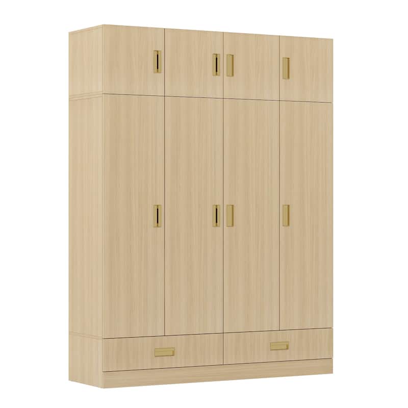 Large Wardrobe w/Optional Top Cabinet Bedroom Accent Closet Cabinet