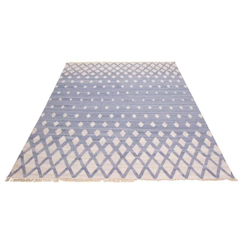 Ankara FW Slate Blue Kilim 8'10" x 11'8" - 8'10 x 11'8