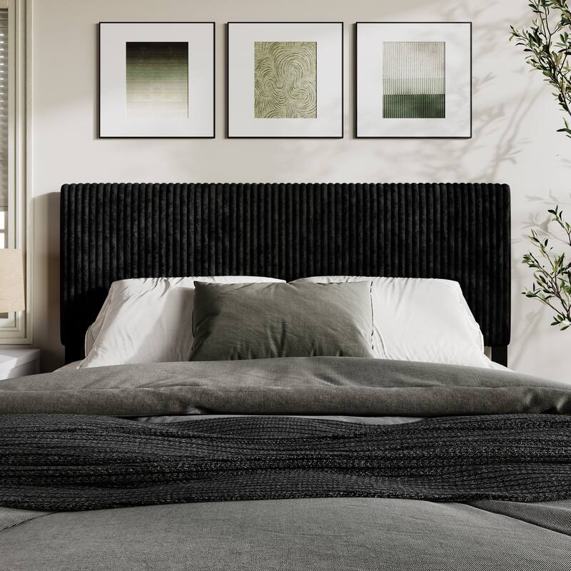 Clayfell Romney Upholstered Headboard - Black - King