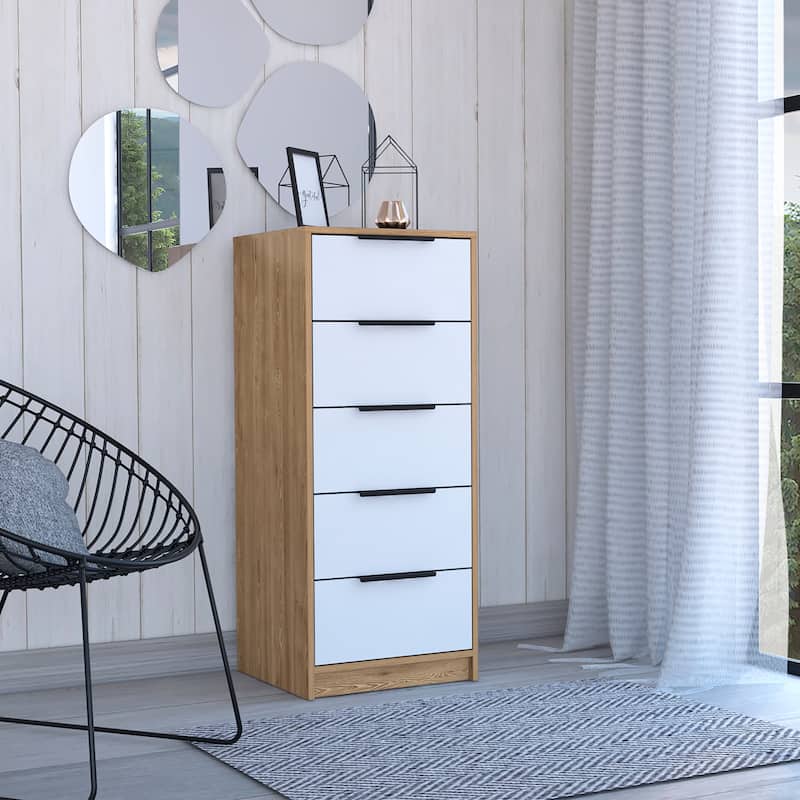 5 Drawers Dresser And Metal Handle