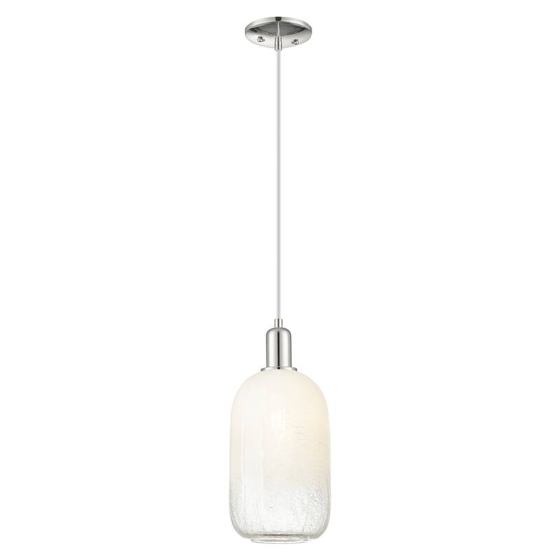 Innovations Lighting Downtown Urban - Brookhaven Cloche - 1 Light 7" Cord Hung Mini Pendant - Polished Nickel/Opal Shade