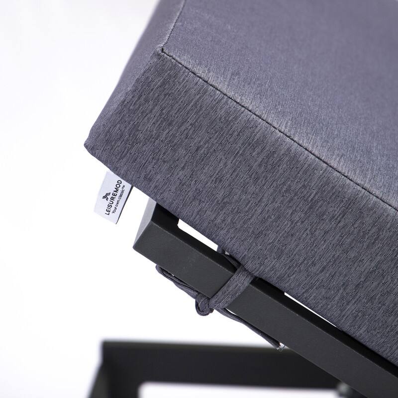 Chelsea Heavy-Duty Aluminum Outdoor Chaise Lounge with Machine-Washable Fade-Resistant Cushions, Lay-Flat Design