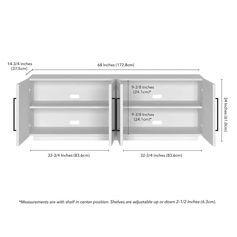 Merrimac Rectangular TV Stand for TV's up to 75" - 68" Wide