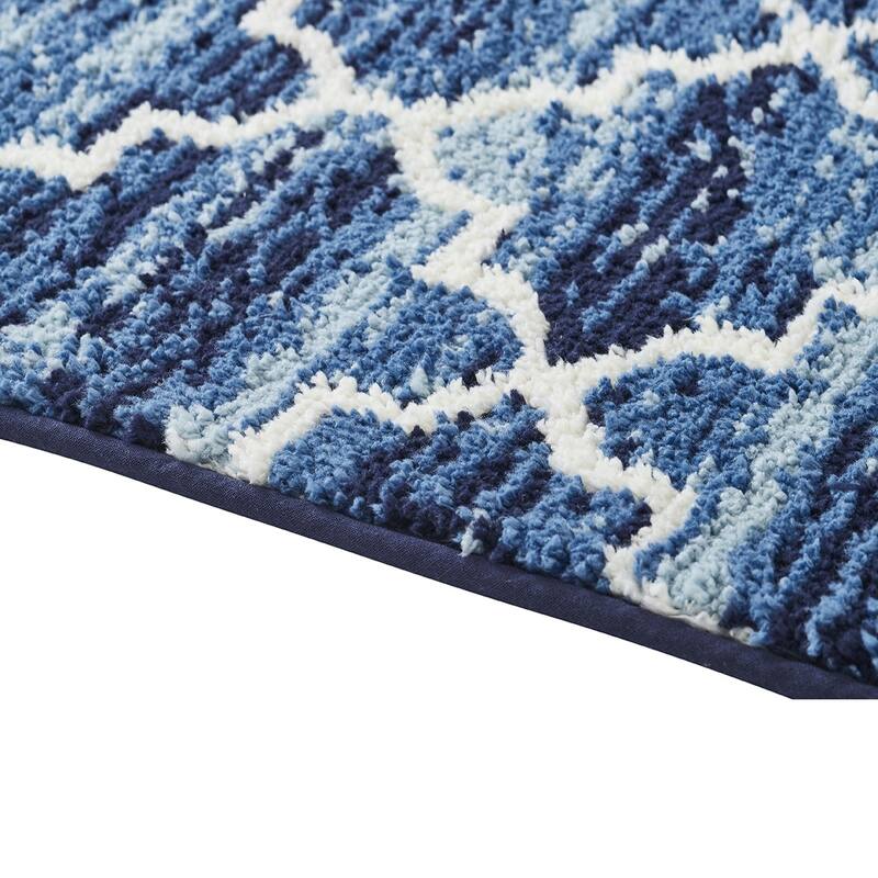 Better Trends Savio Collection 4 & 5 Pc Set Bathroom Rug - 100% Micro Polyester with Gel Foam Backing, Machine Washable Bath Mat