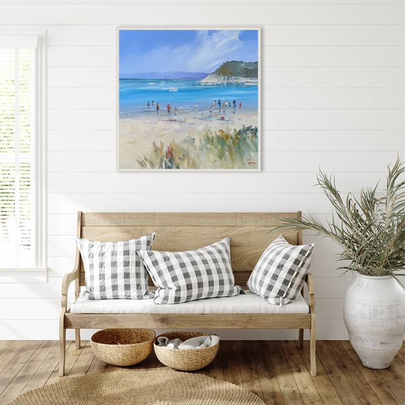 Sorrento Beach by Craig Trewin Penny Framed Canvas Wall Art Print