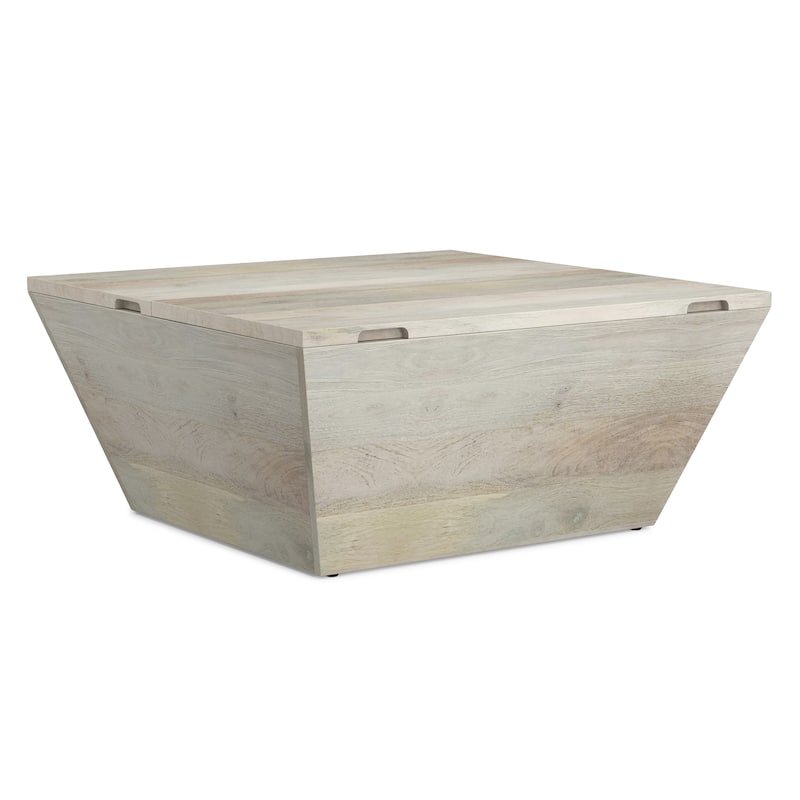 WYNDENHALL Gillean 36 inch Wide Solid Mango Modern Lift Top Coffee Table