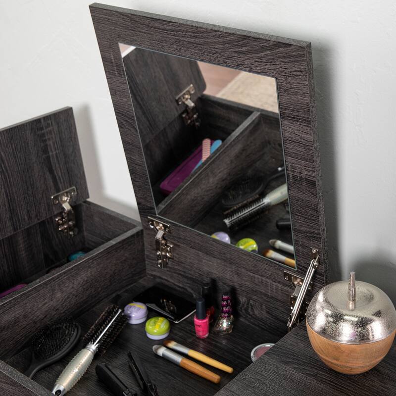 Harzen Storage Vanity w/ Mirror