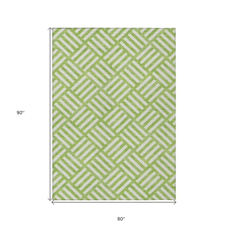 HomeRoots Geometric Transitional Rectangle Outdoor Rug