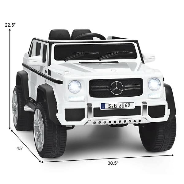 dimension image slide 0 of 3, 12V Licensed Mercedes-Benz Kids Ride On Car - 45"x 30.5"x 22.5"(L x W x H)