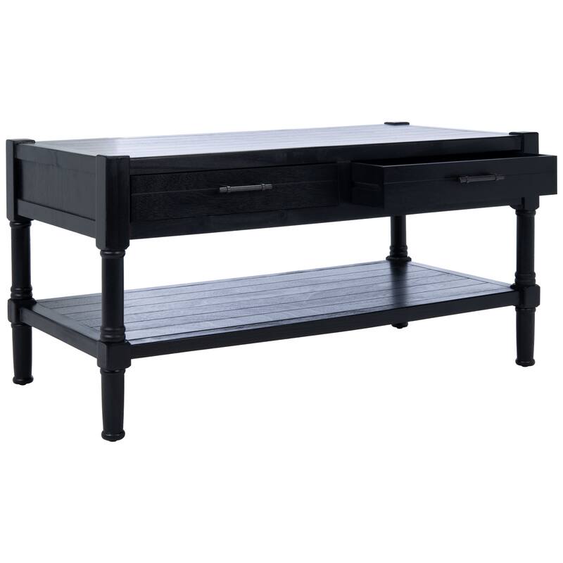 SAFAVIEH Alene 2-Drawer Bottom Shelf Coffee Table - 37.8" W x 19" L x 19" H - 38Wx19Dx19H
