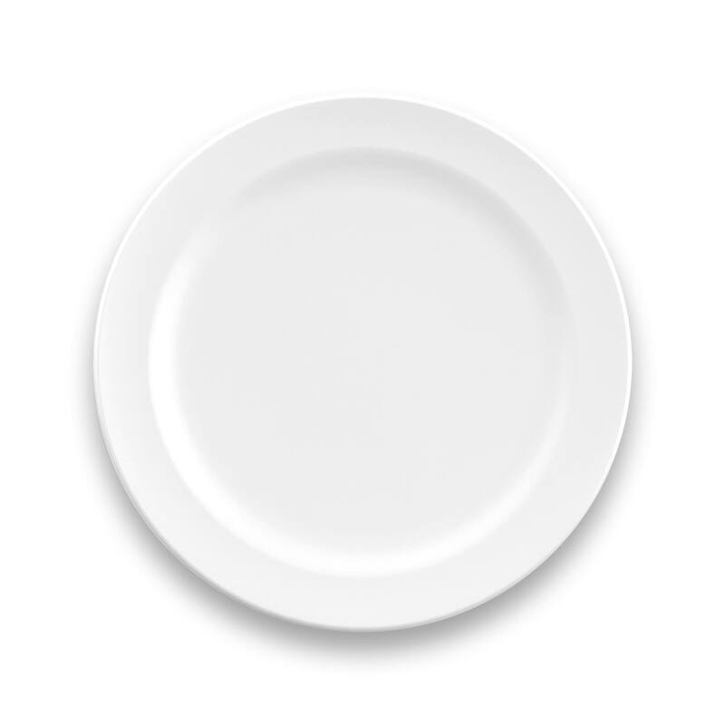 Abode Homewares by TarHong Edge Matte White Salad Plate, 8.5" x 0.7", Set of 6