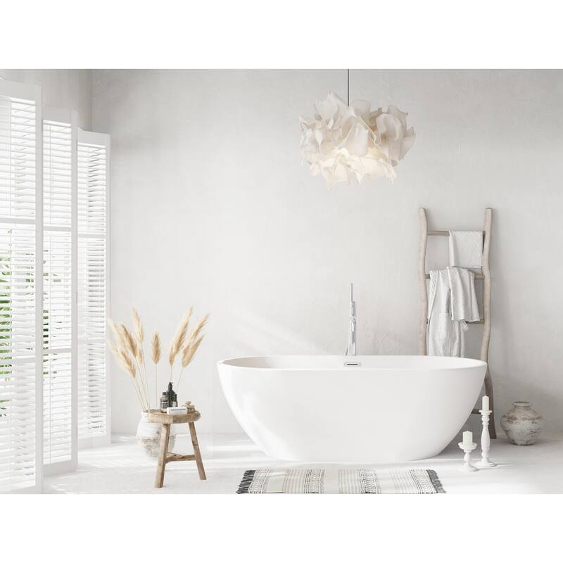 Orson Bathtub in Glossy White - Glossy White with Chrome Trim - 67"