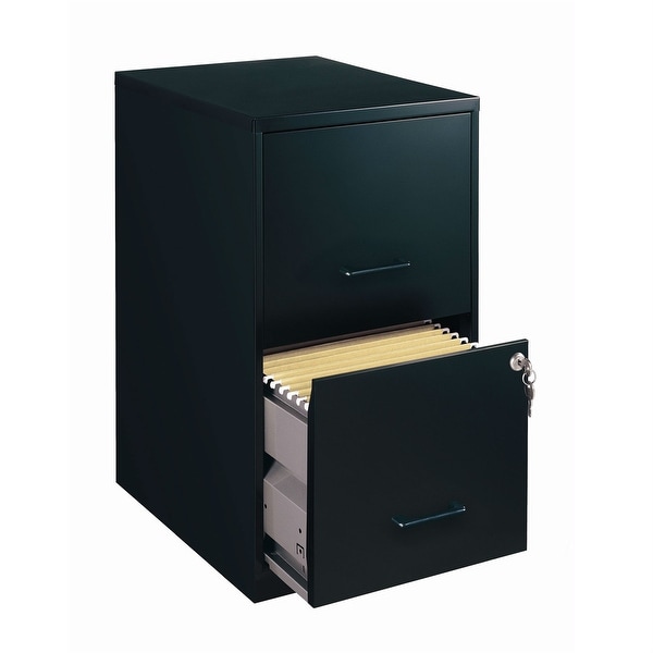Black Metal 2-Drawer Vertical Filing File Cabinet - Made ...
