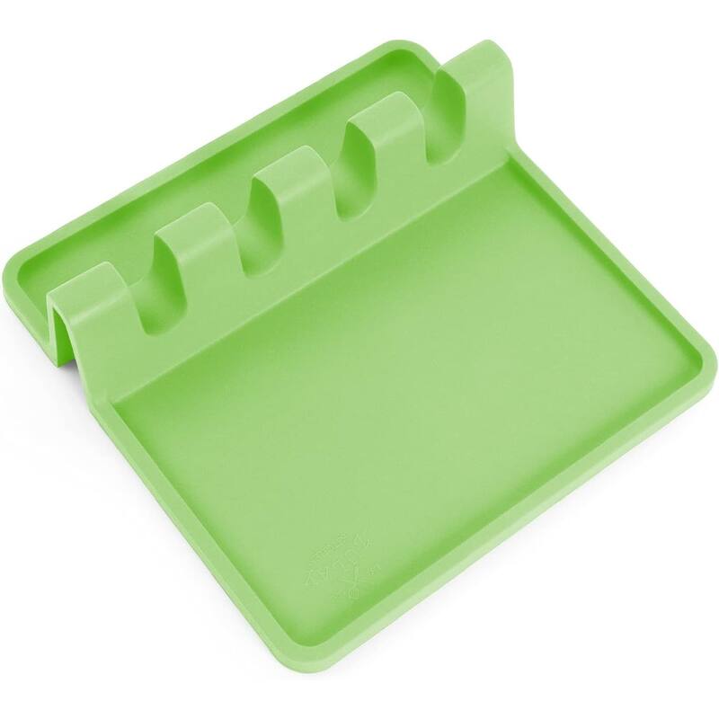 Zulay Kitchen Silicone Utensil Rest with Drip Pad