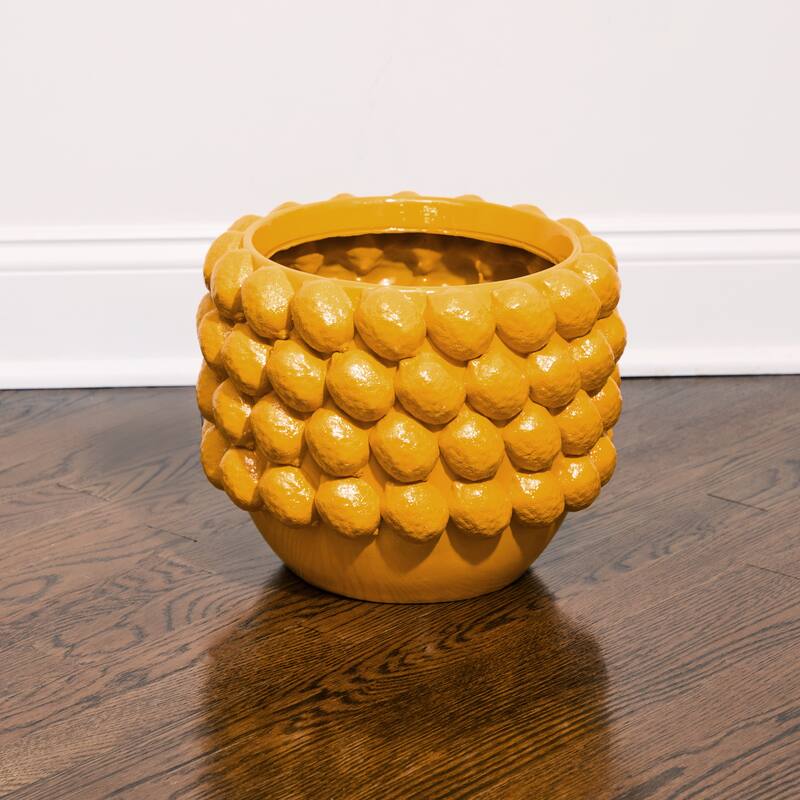 12.5" Resin Lemon Planter