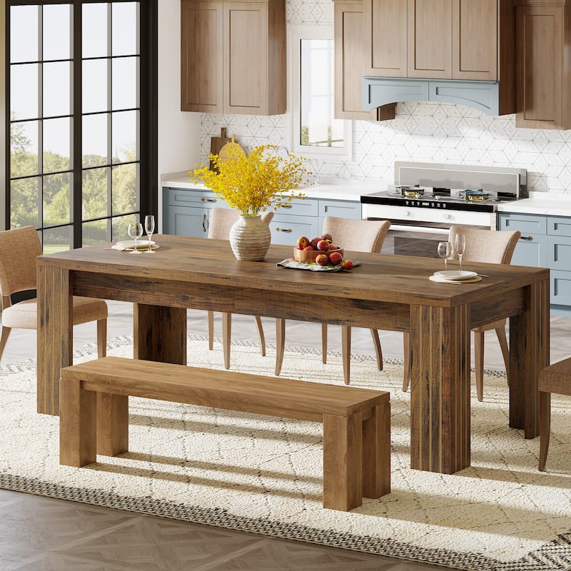 78.7'' Large Dining Table for 6-10 with Heavy Duty Legs