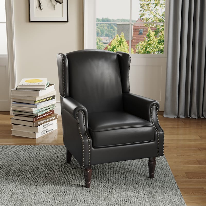 Upholstered Accent Chair Nailhead Trim Arm Chair