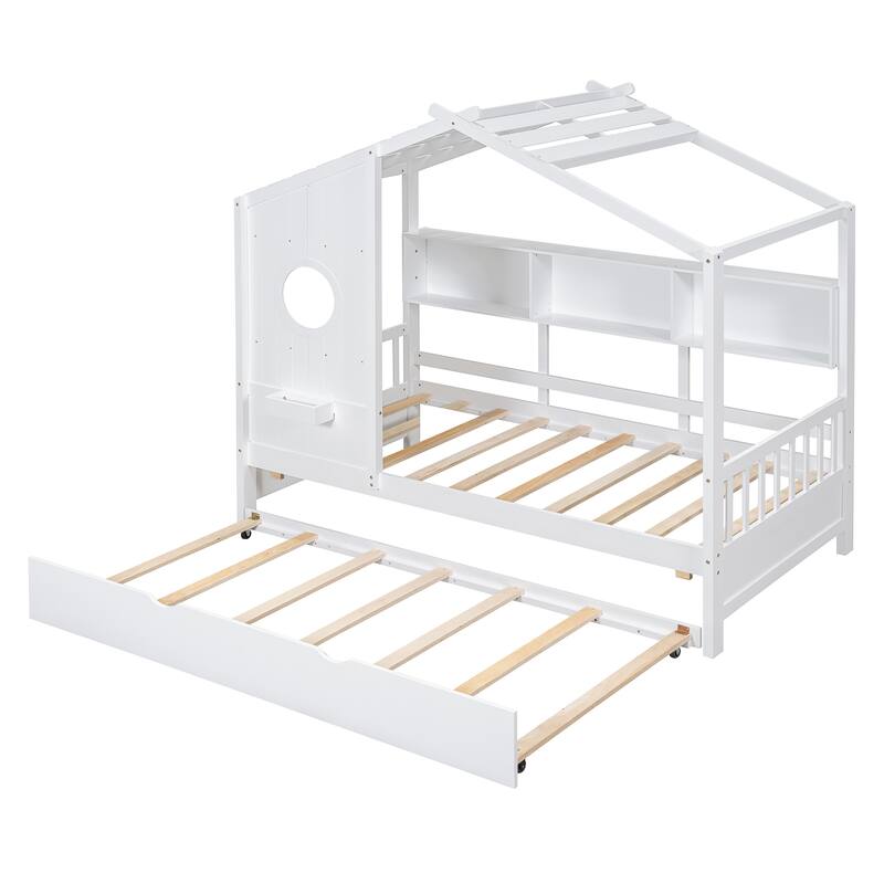 House Bed With Trundle