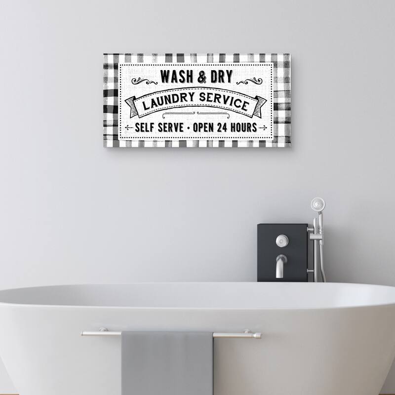 Wash & Dry Service Canvas Art Print