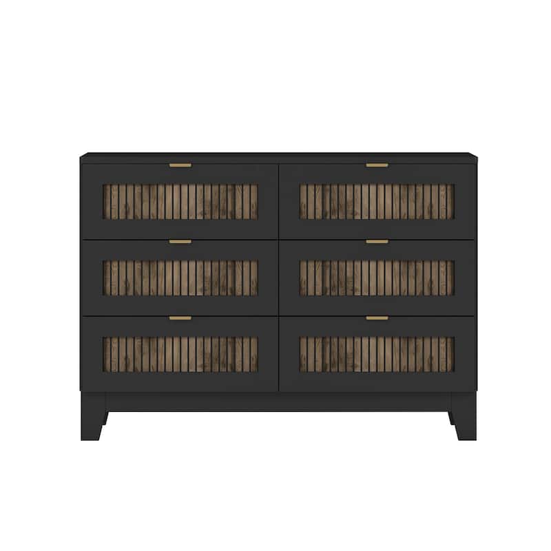 Rustic Farmhouse Style Dresser with 6 Drawers