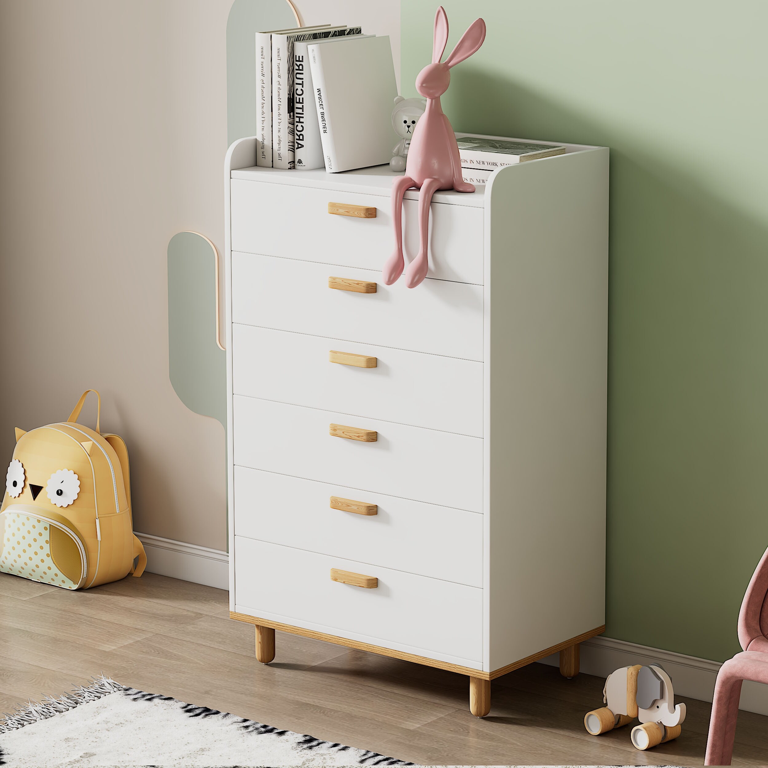 Simple white chest of clearance drawers