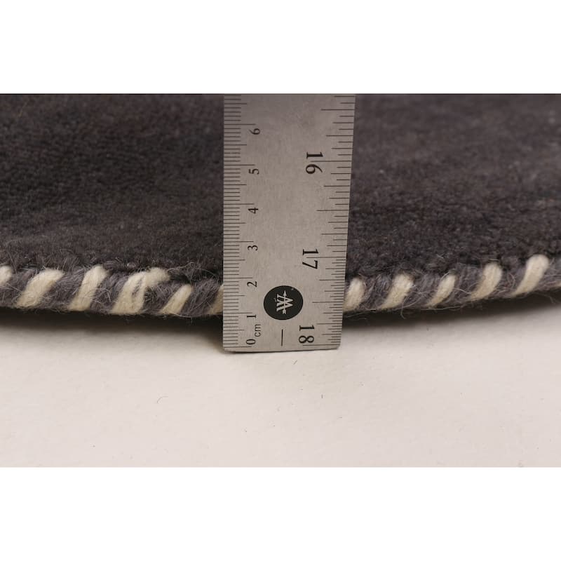 Kashkuli Gabbeh Grey Rug 3'10" x 3'10" - 3'10 x 3'10